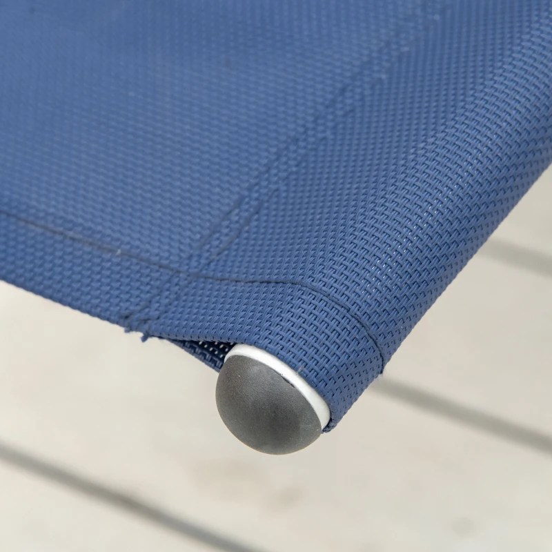 Outsunny tuinstoel met schommelfunctie, blauw, 65 x 144 x 83 cm