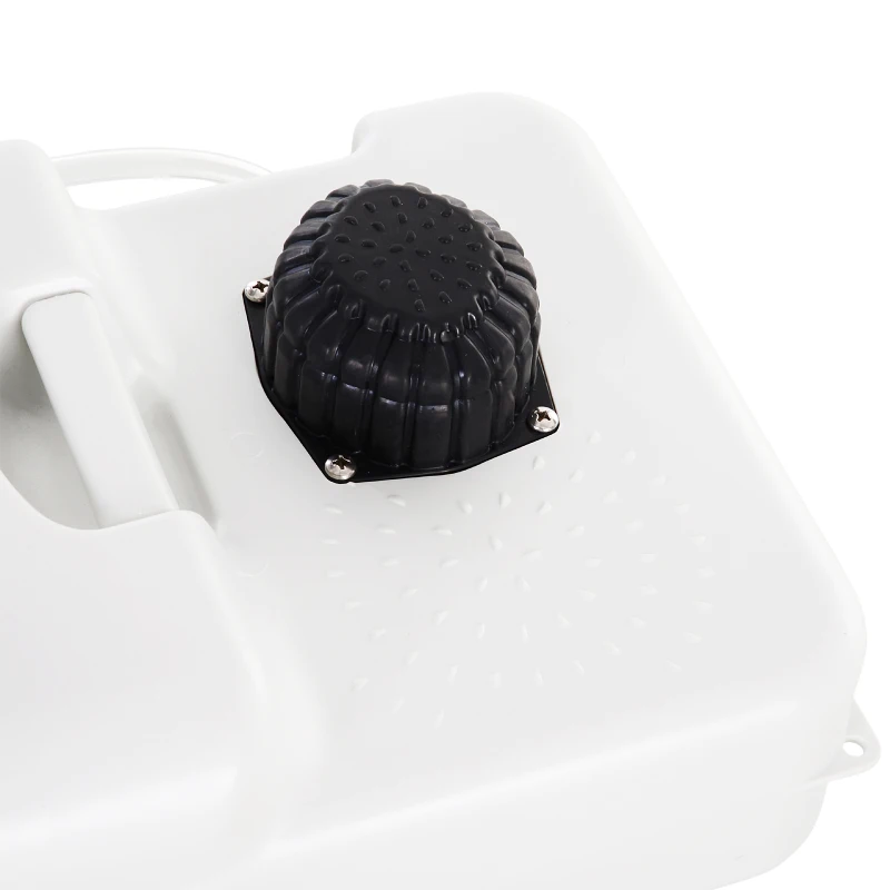 Outsunny Mobilne Umywalko do Rąk, Przenośne z Kołami, 51 cm x 33,5 cm x 103cm, Szare