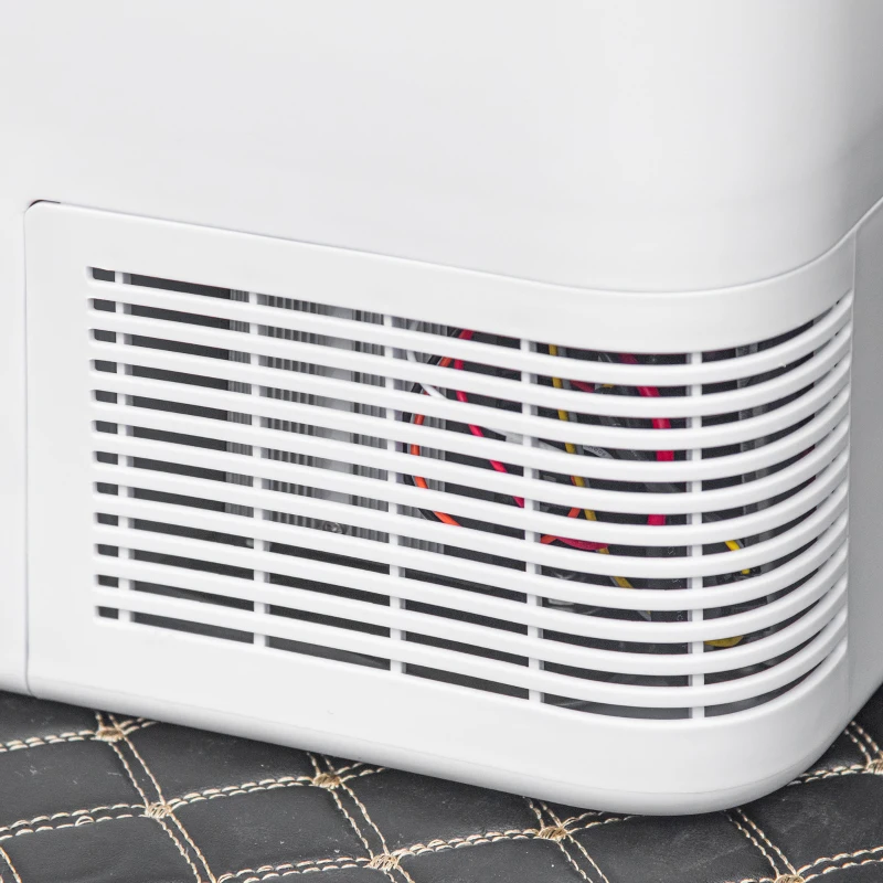 Outsunny 12V Car Refrigerator w/ LED Light & Foldable Handles, 25L Portable Compressor Cooler, Fridge Freezer with 12/24V DC and 110-240V AC for Campervan RV Boat Travel