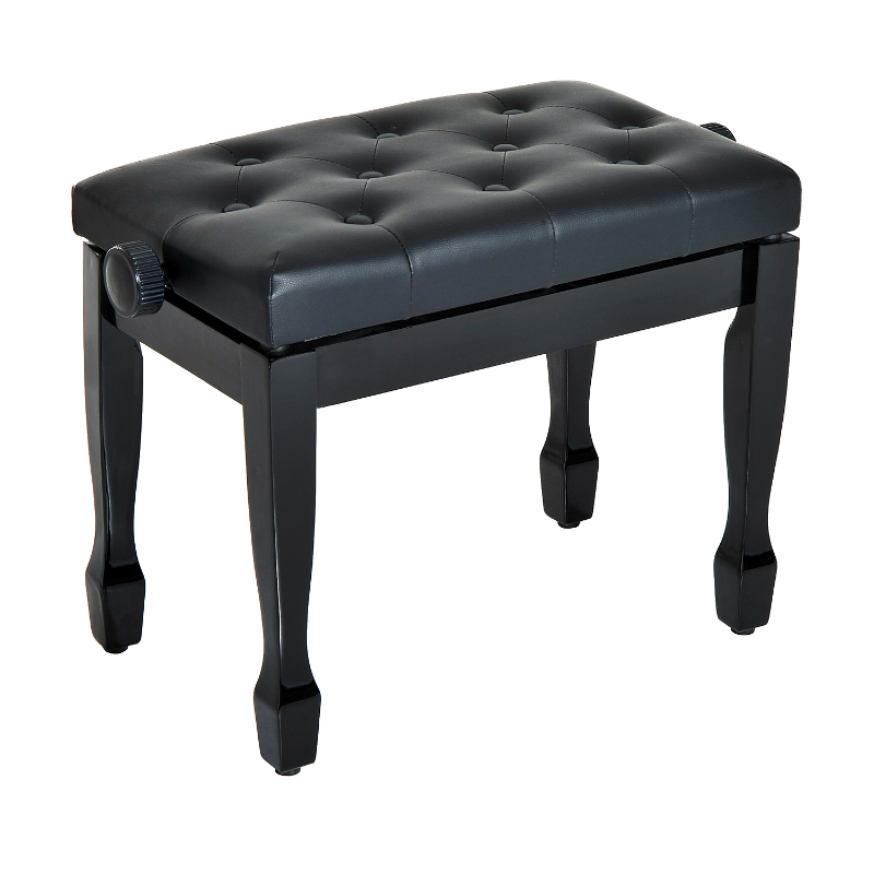 HOMCOM Banquette pour Piano en Similicuir Noir