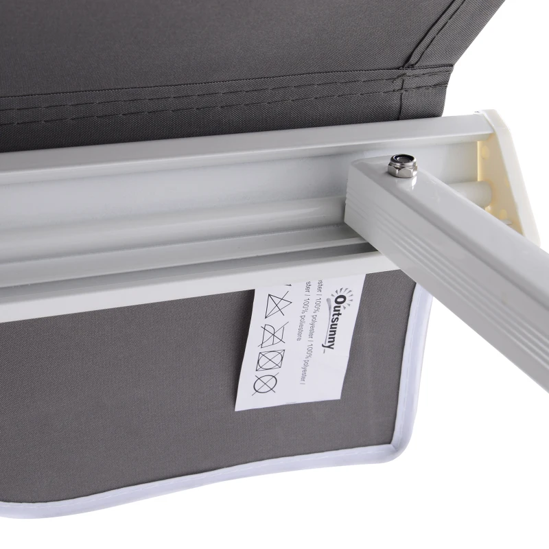 Store banne Manuel Inclinaison réglable Aluminium Polyester imperméabilisé 70L x 120l cm (Gris)