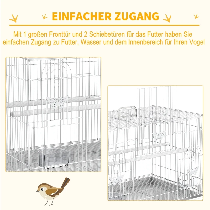 PawHut vogelkooi vogelhuis  60 cm x 41 cm x 41 cm