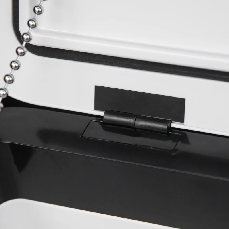 Outsunny 12V Car Refrigerator w/ LED Light & Foldable Handles, 25L Portable Compressor Cooler, Fridge Freezer with 12/24V DC and 110-240V AC for Campervan RV Boat Travel