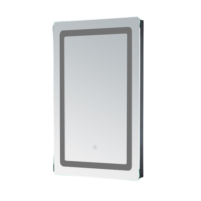 HOMCOM Miroir Lumineux LED de Salle de Bain 32 W dim. 50 x 4 x 70 cm