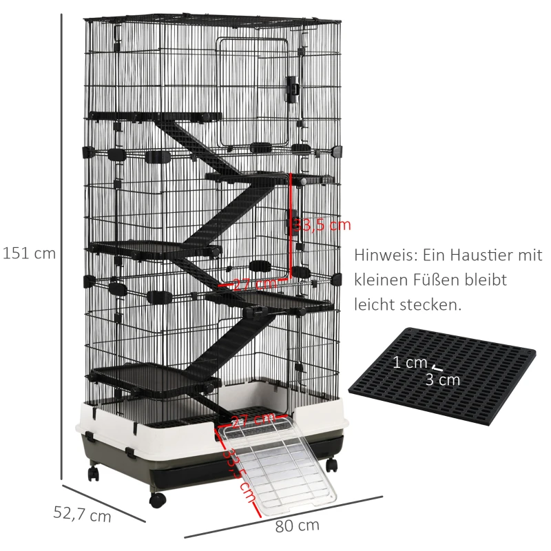 PawHut konijnenkooi voor kleine dieren