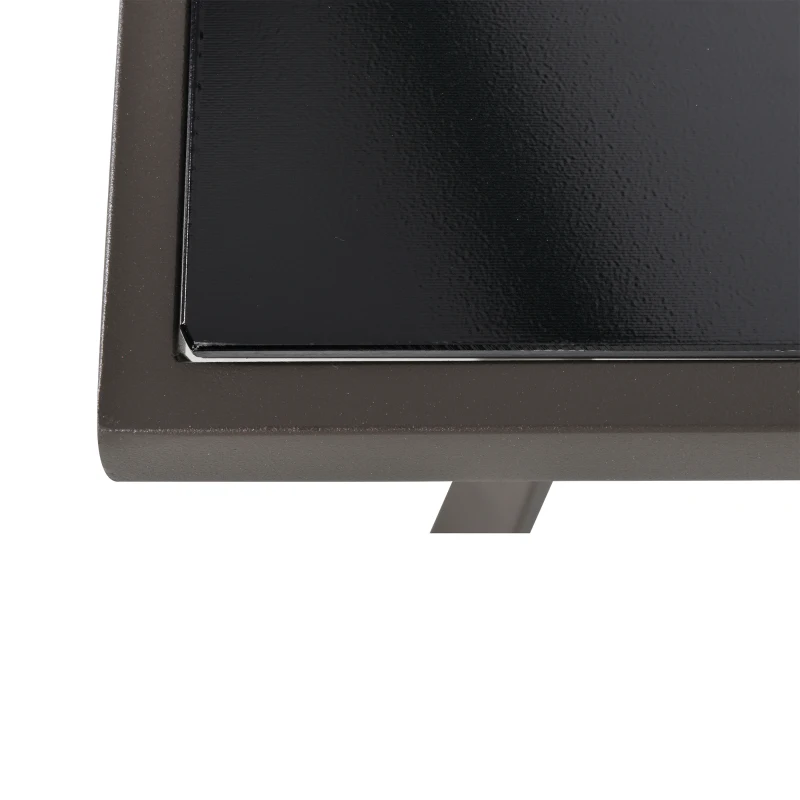 Outsunny Ensemble de Jardin 3 pièces 2 fauteuils à Bascule Table Basse Acier époxy Noir Coussins Polyester Beige