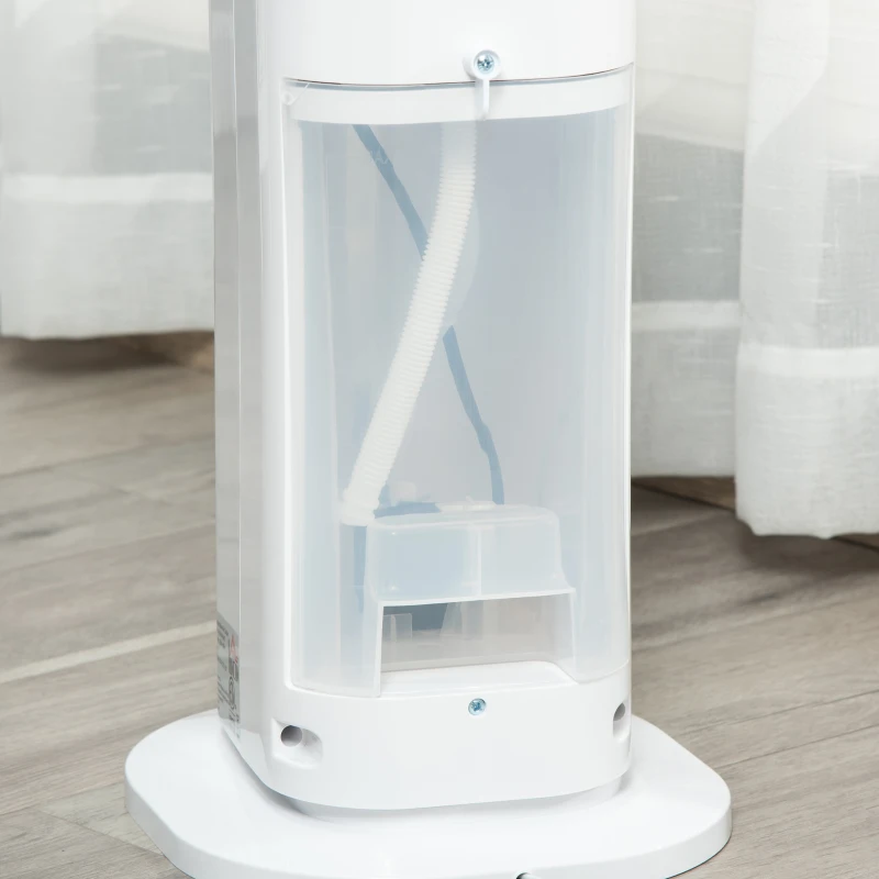 HOMCOM Portable Air Cooler, 6L Tank Humidifier Evaporative Ice Cooling Fan Water Conditioner Unit with 3 Modes, 3 Speed, Remote, Timer, Oscillating for Home Bedroom, White