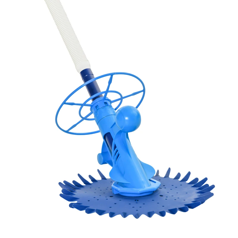 Outsunny Nettoyeur aspirateur Piscine - Robot de Piscine hydraulique Automatique - branchement Pompe 370-1100 W Max. - ABS TPU Bleu
