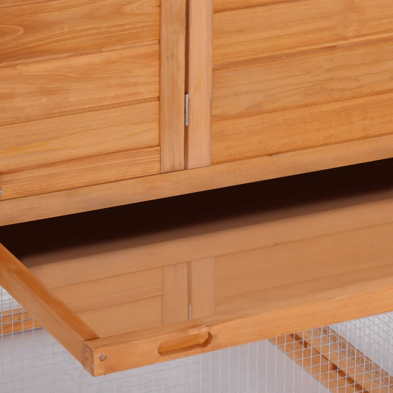 PawHut cotet pentru gaini, cu roti, lemn 213x91x122cm