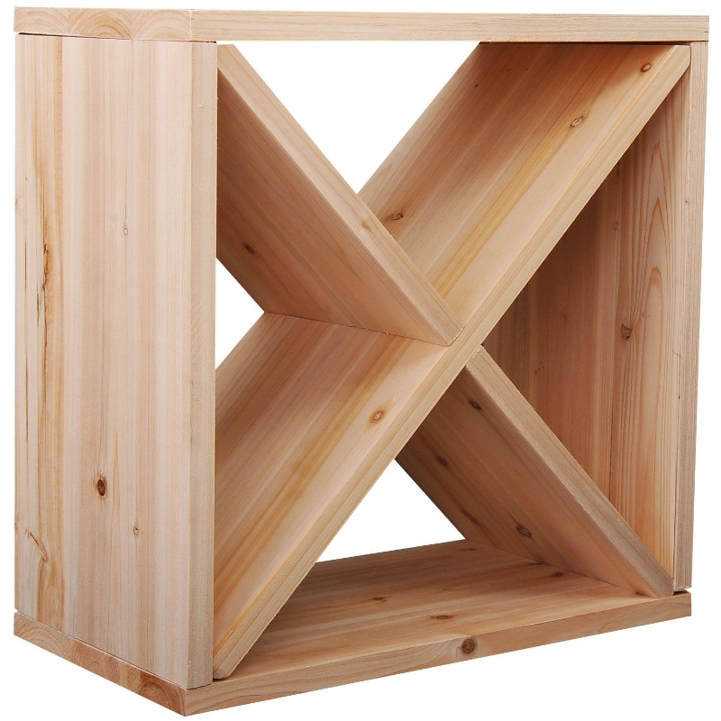 HOMCOM Wooden 24 Bottles Wine Rack