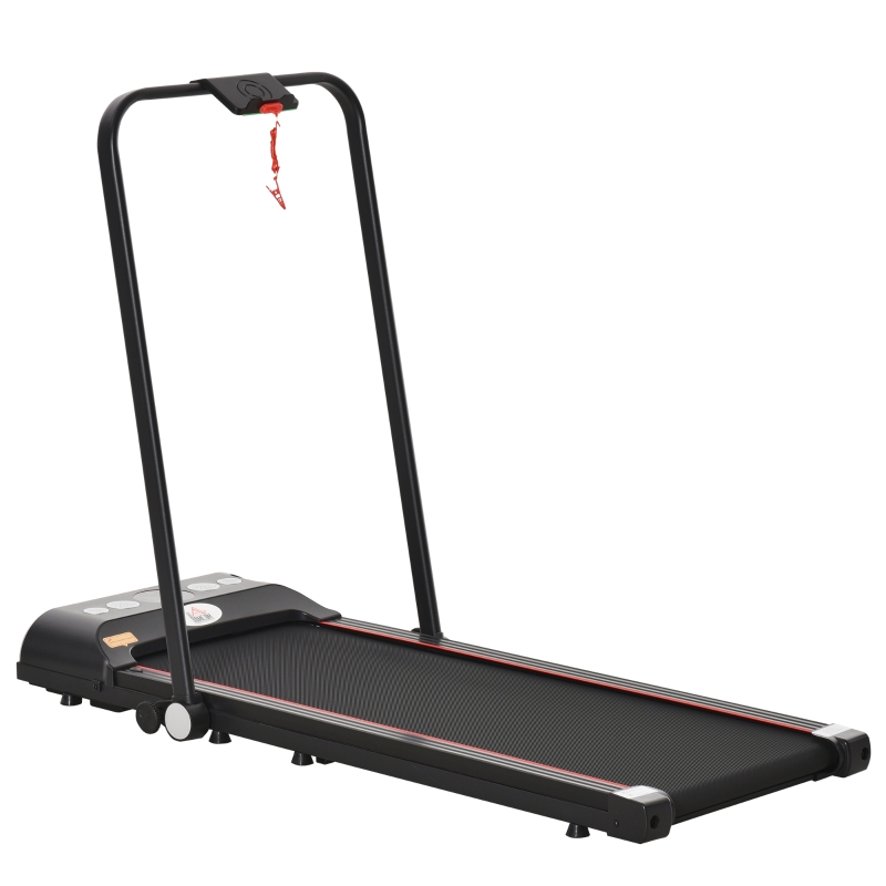 Tapis de course électrique de marche 370 W pliable télécommande écran LCD vitesse 1-6 Km/h acier noir