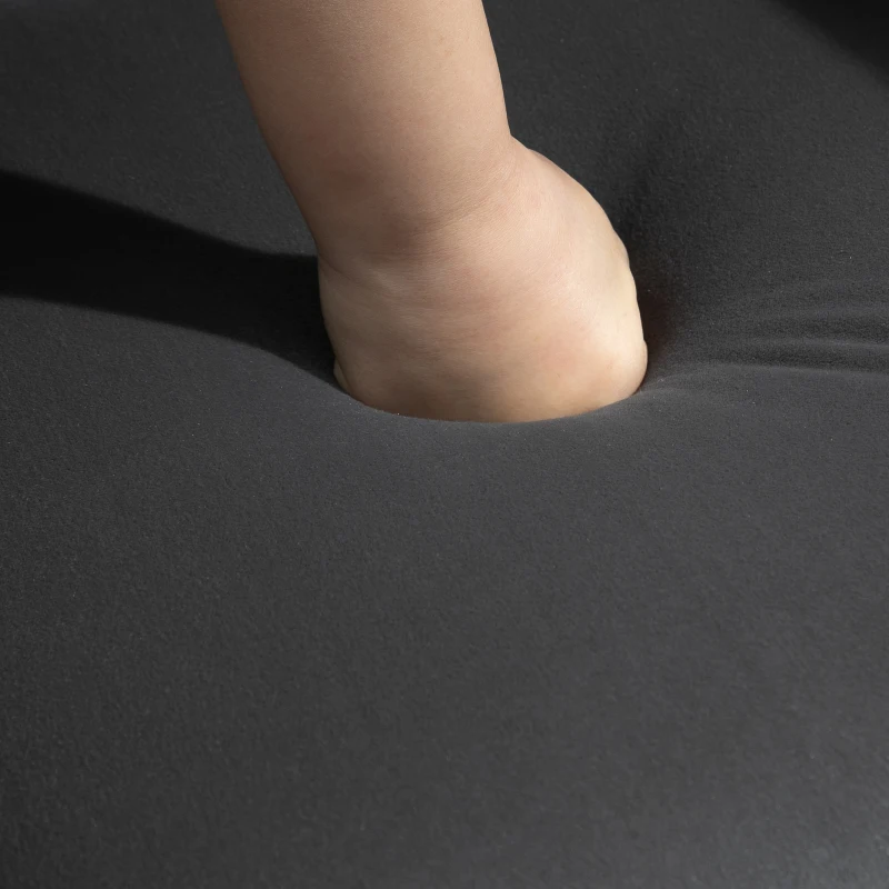 HOMCOM Poltrona nórdica acolchoada estofada em madeira de veludo vintage com pernas e apoios de braços 71x65x76 cm Cinza