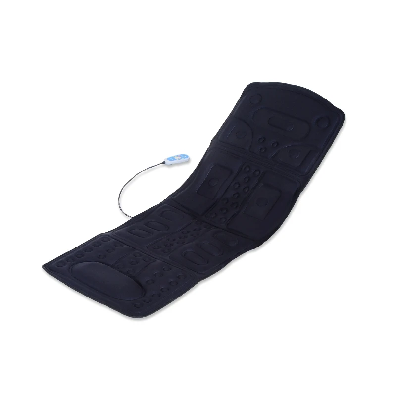 Homcom Matelas Coussin de Massage Relaxation Noir avec Fonction chauffante et télécommande