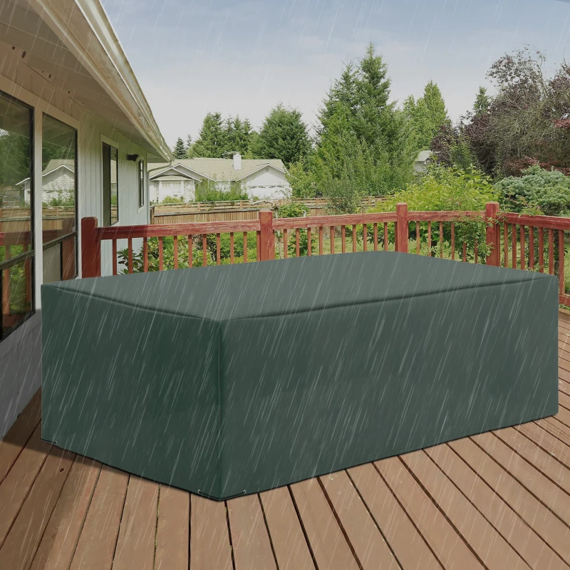 Outsunny 255x142cm Outdoor Garden Rattan Furniture Protective Cover Water UV Resistant