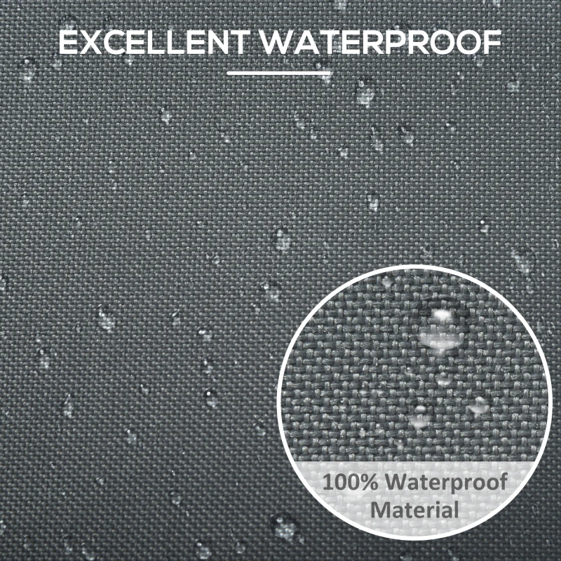 Outsunny Rectangular Patio Garden Furniture Cover Waterproof for 3 Seater Sofa Bistro Set, UV Resistant Protection 600D Oxford Fabric Rattan Lounge Clean Cover, 127 x 72 x 76cm, Grey