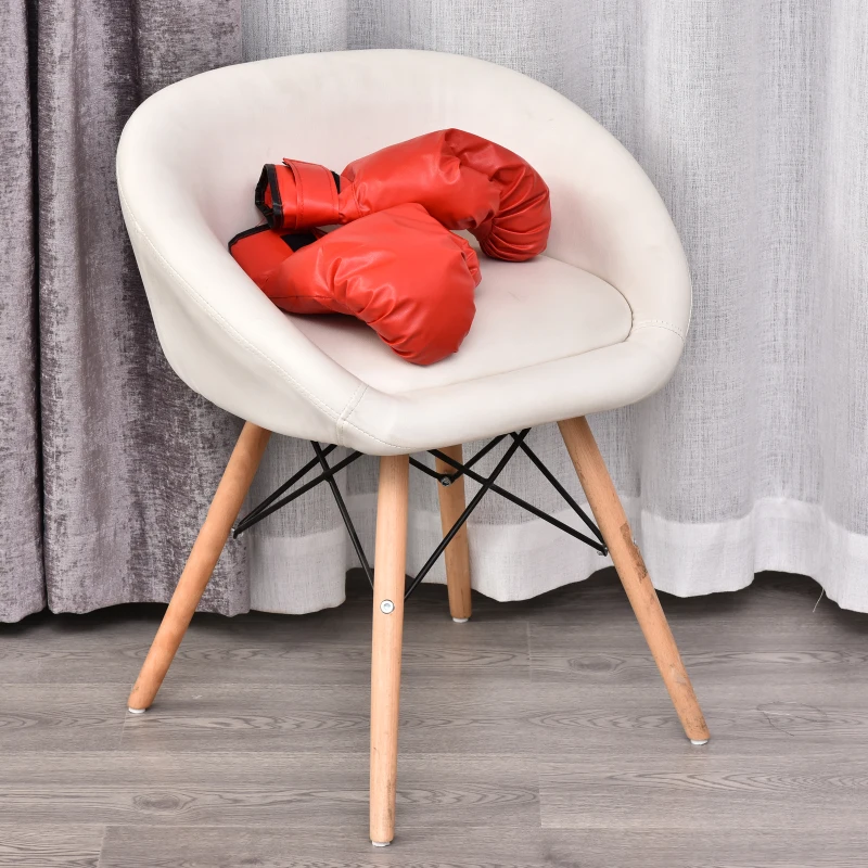 HOMCOM Punching Ball con Altezza Regolabile e Guanti Inclusi, Ф48x136-154cm, Rosso