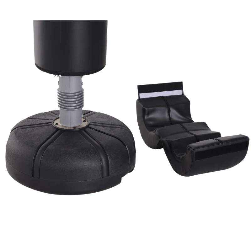 HOMCOM Sacco da Boxe da Terra con Bersagli, 70x70x176cm, Nero