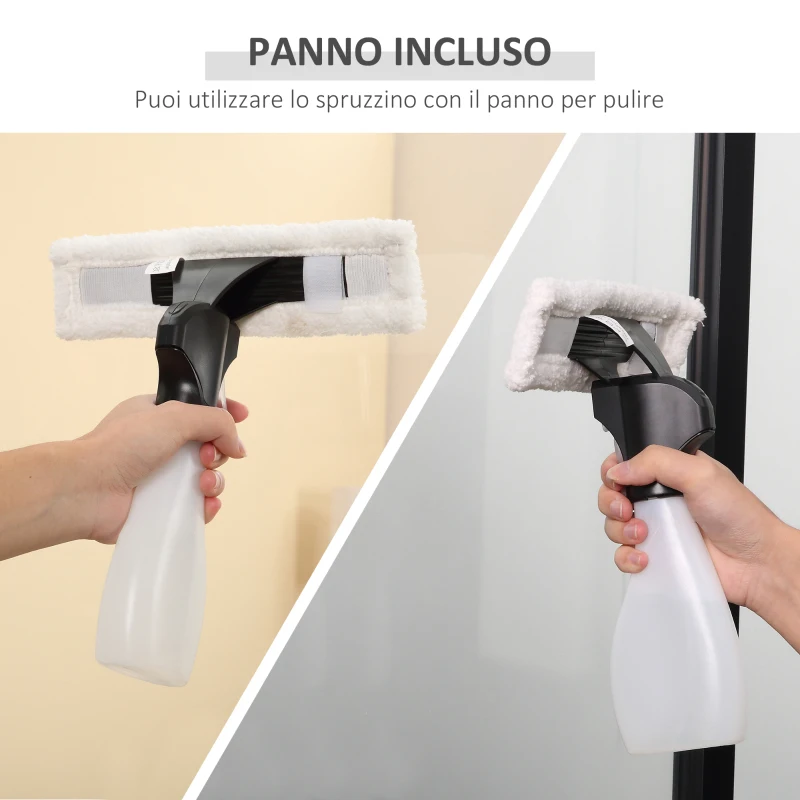 HOMCOM Lavavetri Elettrico Aspiragocce con Batteria Ricaricabile e Serbatoio Rimovibile, 19.5x12.5x33cm, Giallo