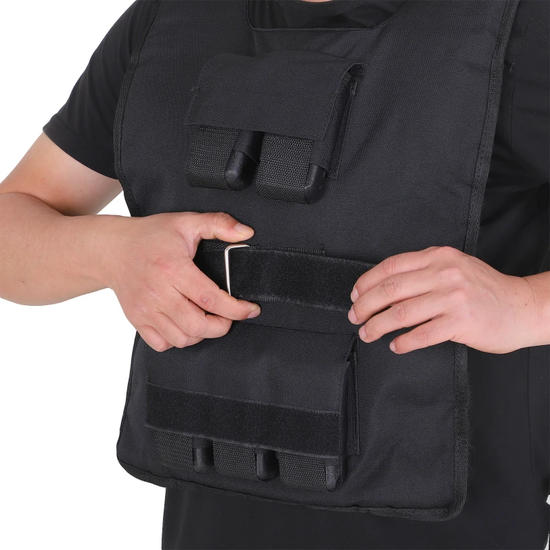 HOMCOM Gilet Fitness da Allenamento da 30 kg regolabile, in Tessuto Oxford e Acciaio, 36x52 cm, Nero