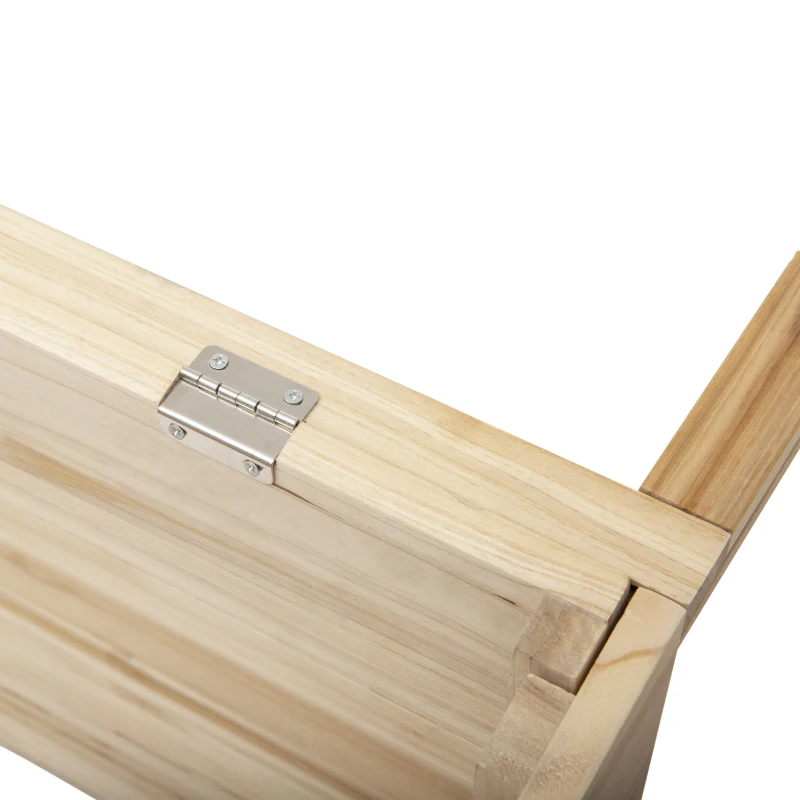 Outsunny Serra da Giardino e Fioriera per Balcone in Legno di Abete Naturale, 100x50x35cm