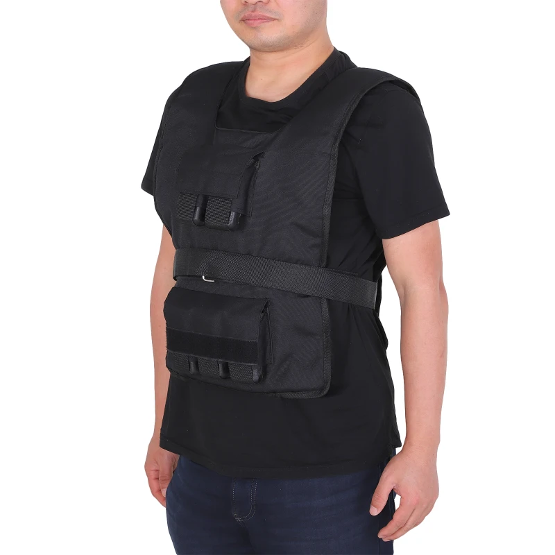 HOMCOM Gilet Zavorrato da 20 kg regolabile, in Tessuto Oxford e Acciaio, 36x52 cm, Nero