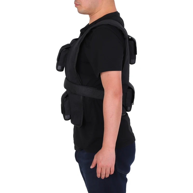 HOMCOM Gilet Fitness da Allenamento da 30 kg regolabile, in Tessuto Oxford e Acciaio, 36x52 cm, Nero