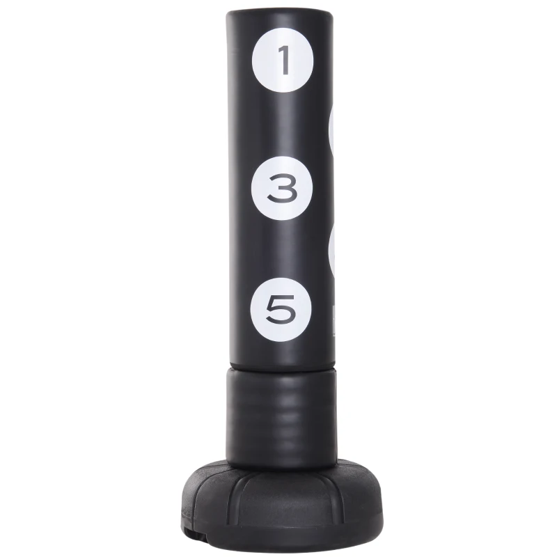 HOMCOM Sacco da Boxe da Terra con Bersagli, 70x70x176cm, Nero