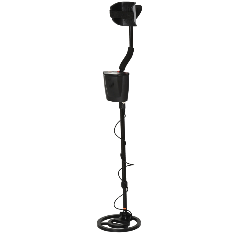 Outsunny Metal Detector Professionale, Regolabile e Impermeabile con Display LED, 23x22x114-135cm