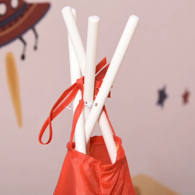 HOMCOM Spielzelt Kinderzelt Babyzelt mit krabbeltunnel Fenster Spielhaus mit Tragetasche für 3-8 Jahre alt 170T Polyester 360 x 120 x 132 cm