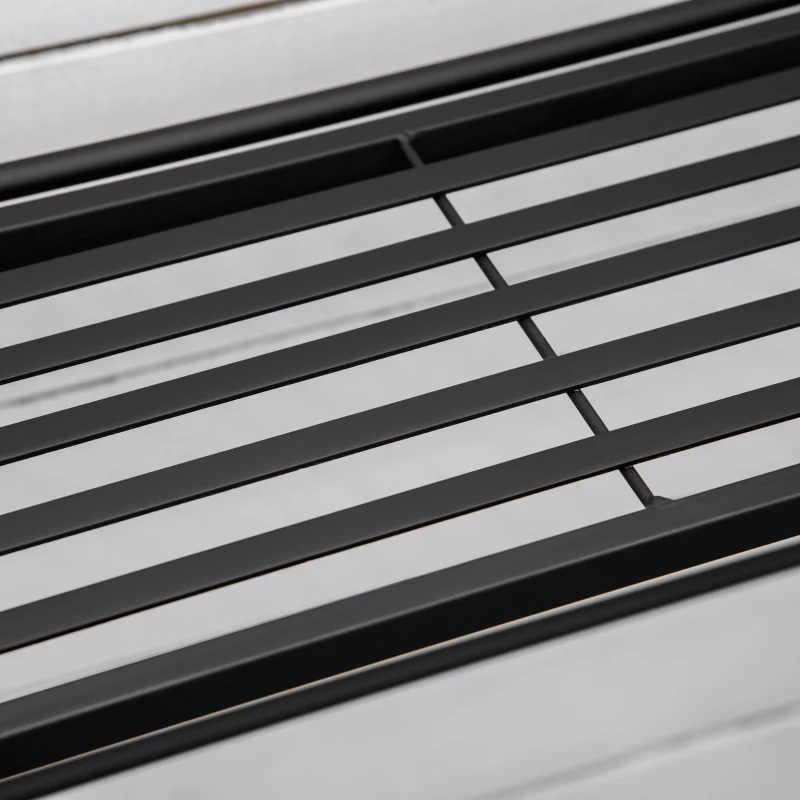 Outsunny 3-laags decoratieve plantenstandaard metaal zwart 60,5 x 59,5 x 95,5 cm