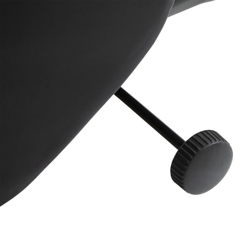 HOMCOM Poltrona Massaggiante Reclinabile a 145° con Pouf Poggiapiedi, 80x86x99cm, Nero