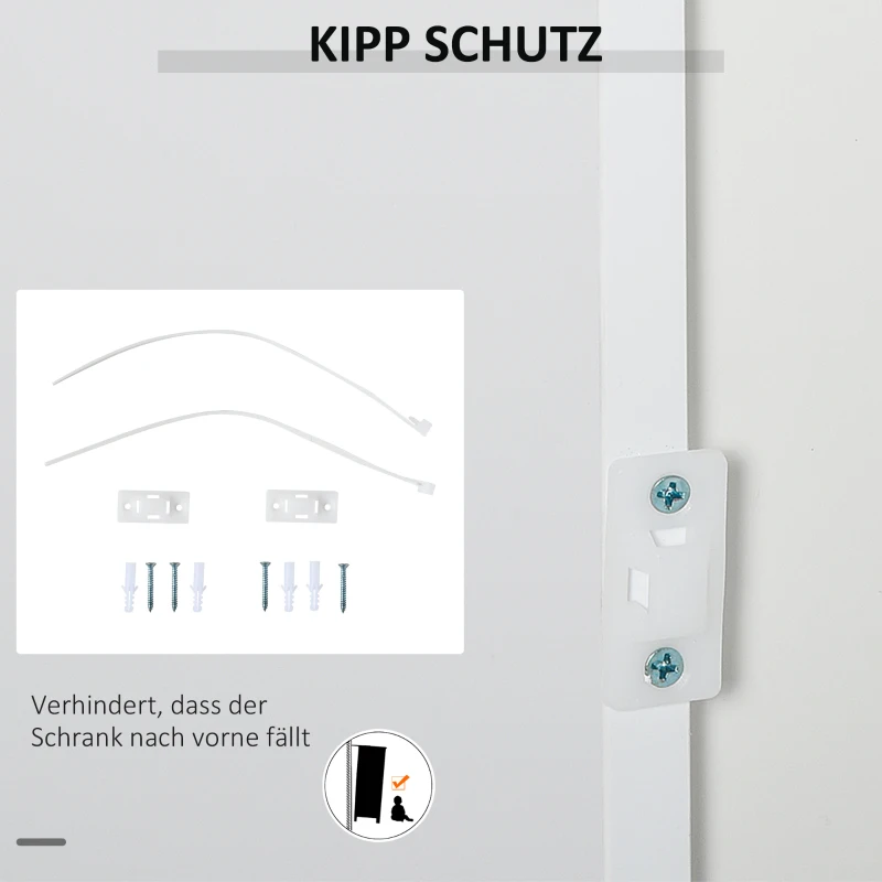 HOMCOM szafka stojąca szafka do przechowywania szafka wielofunkcyjna szafka na dokumenty komoda 2 szuflady 2 drzwi płyta wiórowa E1 kolor biały 79 x 36 x 74 cm