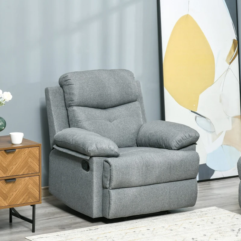 HOMCOM Tv-stoel televisiestoel ligstoel relaxstoel ligfunctie 150° verstelbaar