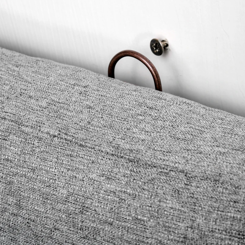 HOMCOM Testiera Letto Matrimoniale in Tessuto, Imbottita e Trapuntata a Bottoni, 160x120cm