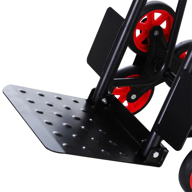 DURHAND® trapklimmer 150 kg steekwagen transportwagen handgreep in hoogte verstelbaar inklapbaar staal 45 x 60 x 109 cm | Aosom.nl