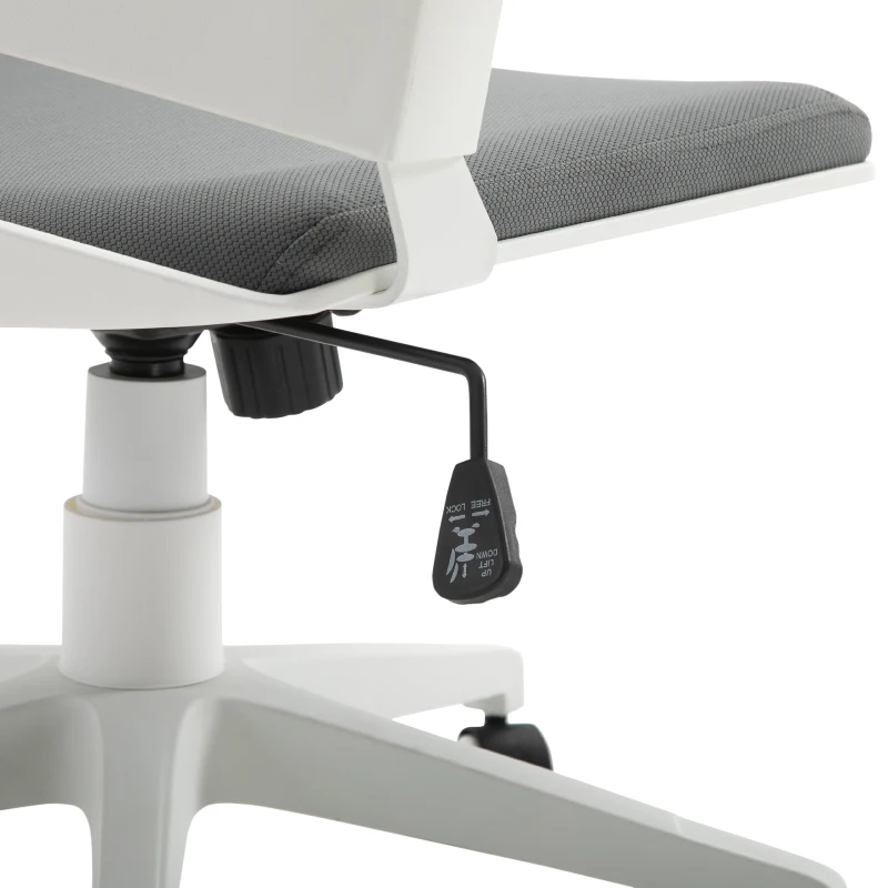 Vinsetto Fotel biurowy, krzesło do gier, fotel gamingowy, fotel obrotowy, funkcja przechylania, wyściełane oparcie, ergonomiczny design, z regulacją wysokości, nylon, tworzywo sztuczne PU, szary 62x 55x 84,5-91,5 cm