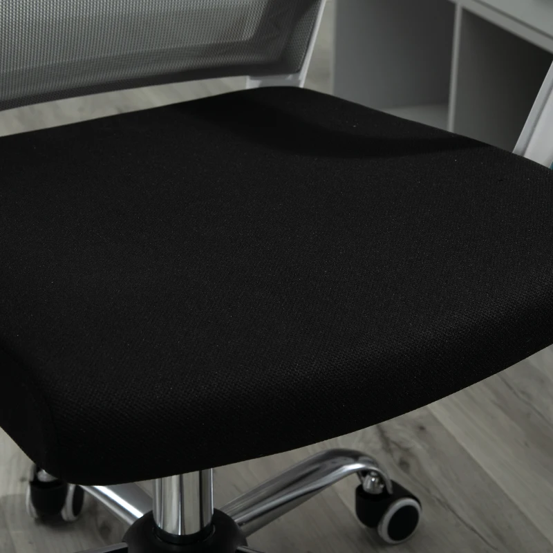 Vinsetto Ergonomic Desk Chair Mesh Office Chair with Adjustable Height Armrest and 360° Swivel Castor Wheels Black