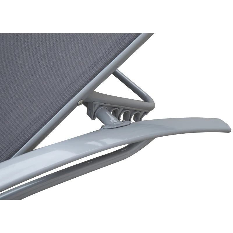 Outsunny Ligstoel ligbank voor buiten tuinstoel relaxstoel ligstoel verstelbaar 2 kleur