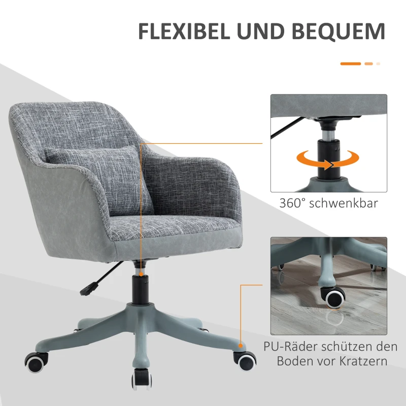 Vinsetto Massagestuhl Bürosessel mit USB-Schnittstelle Grau