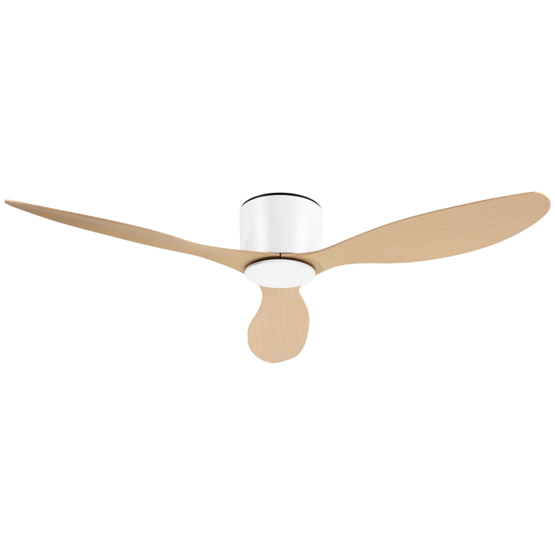 HOMCOM Ventilator de Tavan cu 3 Pale, Φ112x25cm, culoare Lemn