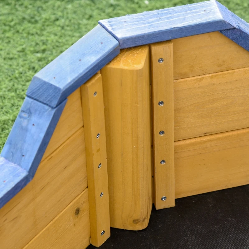 Outsunny Zandbak piratenschip ontwerp gemaakt van vurenhout kinderen 3-6 jaar naturel