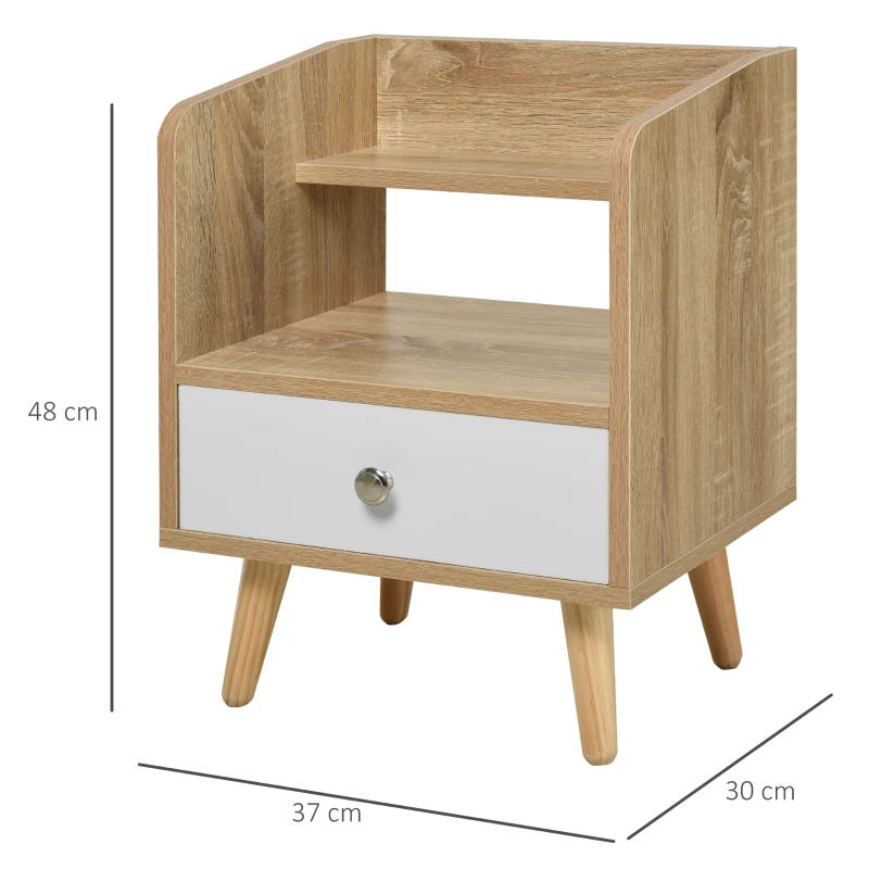 Klaptafel eettafel bijzettafel eiken metalen frame keuken woonkamer naturel + wit
