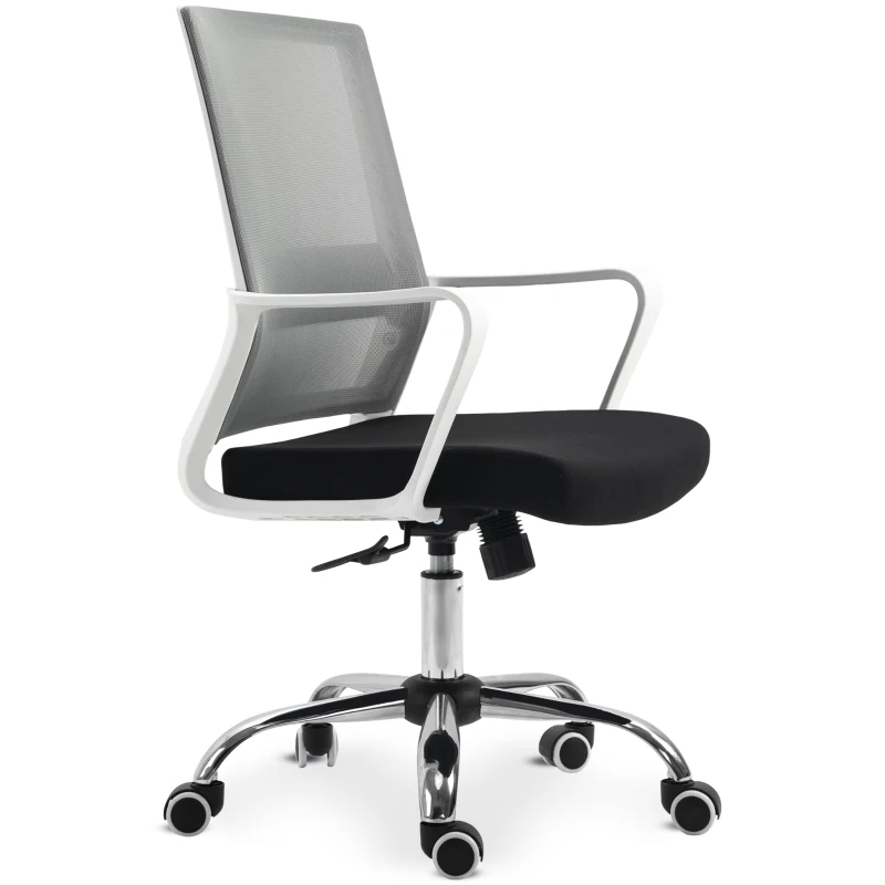Vinsetto Ergonomic Desk Chair Mesh Office Chair with Adjustable Height Armrest and 360° Swivel Castor Wheels Black