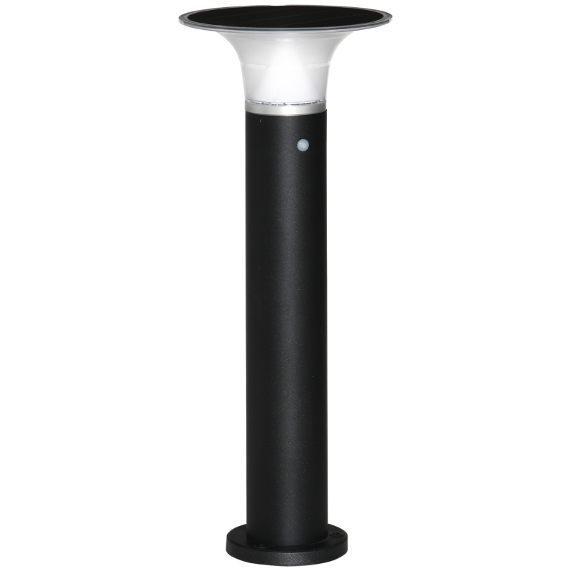 Outsunny Lumina pentru Exterior cu Energie Solara cu 2 Culori, Φ23.5x60cm, Neagra