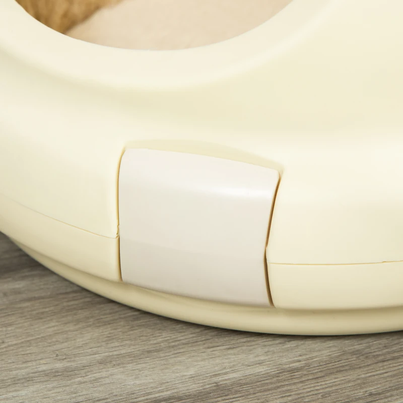 PawHut Cusca pentru Transportul Pisicilor Rotunda, din PP, Φ41x35.2cm, Bej