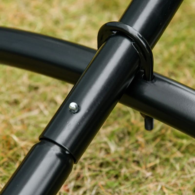 Outsunny Structura pentru Hamac Universal de 3m, Suport din Metal, 300x90x100cm, Negru