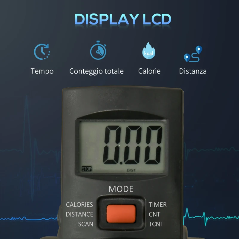 HOMCOM stepper cu pedale, reglabil, 33-43x40x24.5-34.5 cm