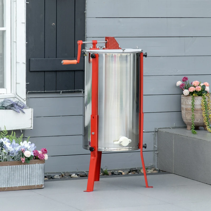 Nowoczesna Miodarka Outsunny z Korbką dla Pszczelarzy, Stal Nierdzewna, na 3 Ramki