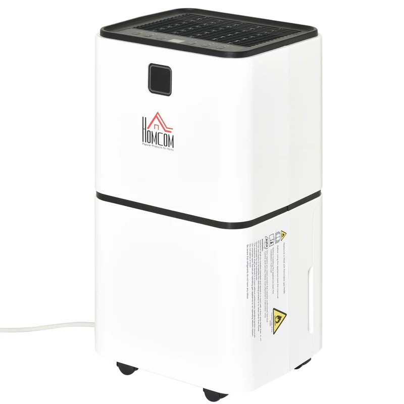 HOMCOM® Luftentfeuchter mit 3 Modi un 24 h Timer Raumentfeuchter ABS Weiß