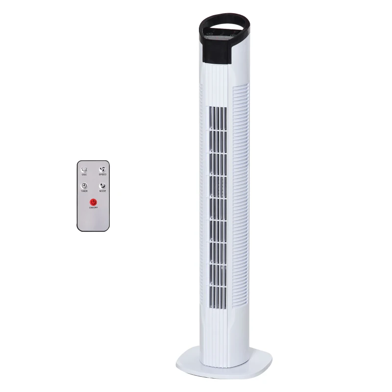 HOMCOM torenventilator met afstandsbediening 20 cm x 20 cm x 78,5 cm